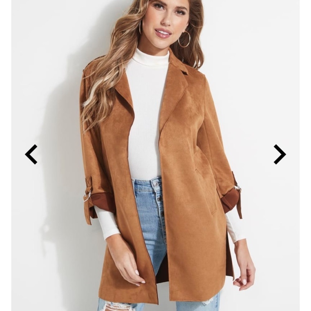 Guess SASHA FAUX-SUEDE OPEN FRONT‎ JACKET